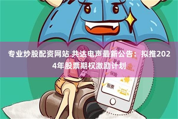 专业炒股配资网站 共达电声最新公告：拟推2024年股票期权激