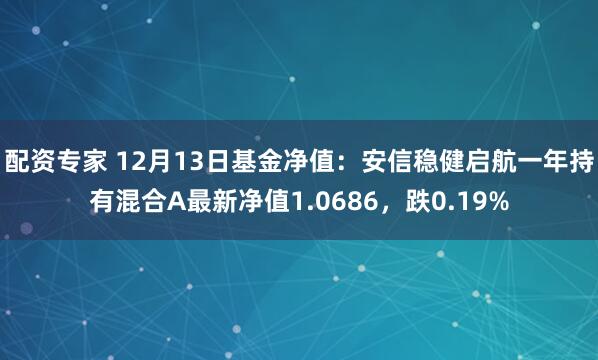 配资专家 12月13日基金净值：安信稳健启航一年持有混合A最新净值1.0686，跌0.19%